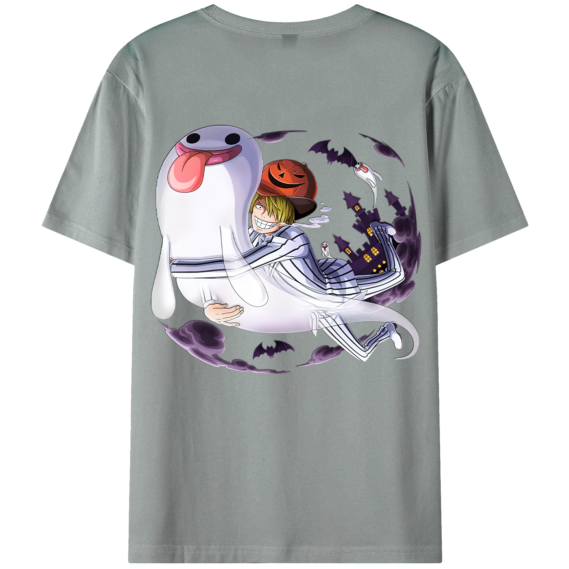 （画像用） ワンピース サンジ ONE PIECE Sanji 綿100％ メンズ半袖Tシャツ（バックプリント） 通気性
